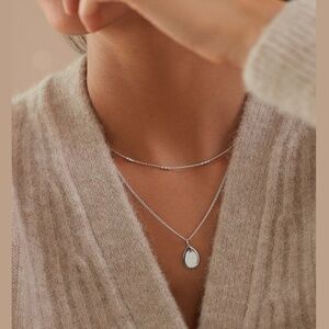 Monica Vinader Ziggy Petal Pendant, Sterling Silver